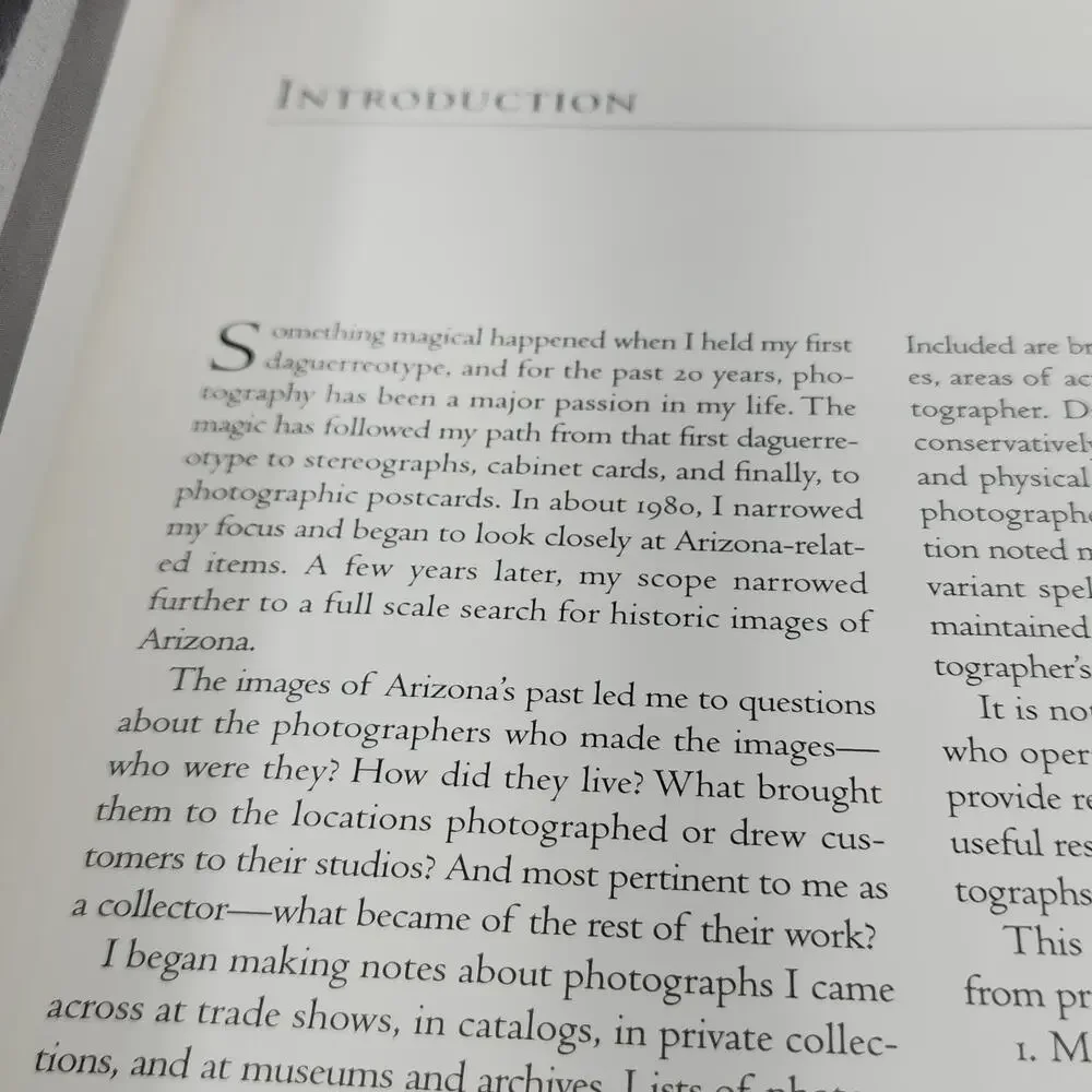 Photographers in Arizona 1850-1920 A History & Directory by Jeremy Rowe 1st Ed.